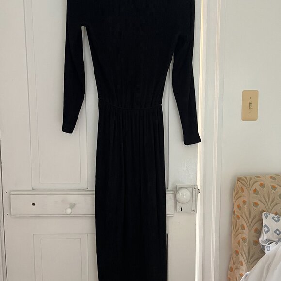 Choon Vintage Black Wrap Dress - Micro Pleat fits like size Small - Picture 4 of 6